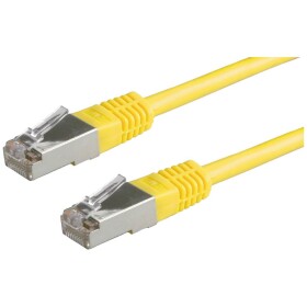 Value 21.99.1352 RJ45 síťové kabely, propojovací kabely CAT 6 S/FTP 3.00 m žlutá dvoužilový stíněný 1 ks