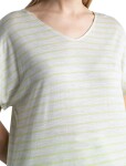 ICEBREAKER Wmns Merino Drayden Reversible SS Top Stripe, Ecru Heather/Glazen/S (vzorek) velikost: S