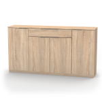 Nábytek Mikulík Komoda VARIO 6 - černé úchytky ROZMĚR: (š/v/hl.) 160 x 86,5 x 40,5 cm