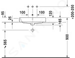 DURAVIT - Happy D.2 Umyvadlo na desku, 600x400 mm, bez otvoru pro baterii, alpská bílá 2314600000