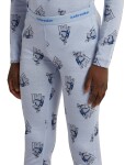 Dětské merino spodky ICEBREAKER Kids Merino 200 Oasis Leggings Bear Tour AOP, Zinc Blue/Aop velikost: 12