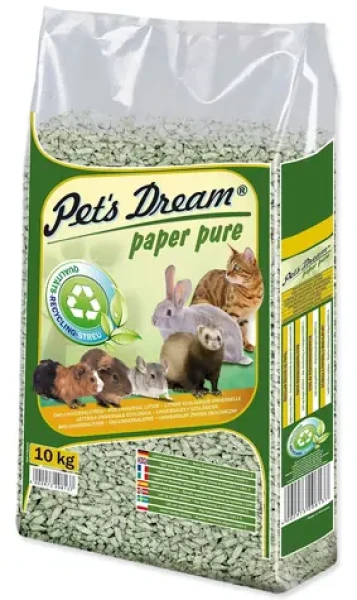 Pet's Dream Paper Pure / Papírové stelivo / pelety / 10 kg / 22 l / bez vůně (205-874)