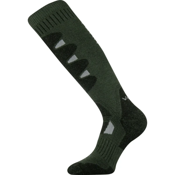 VOXX Podkolenky zimní thermo STABIL z merino se stříbrem KHAKI 35-38 106940