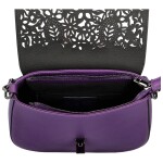 Velice módní crossbody z kůže Gladis, fialová