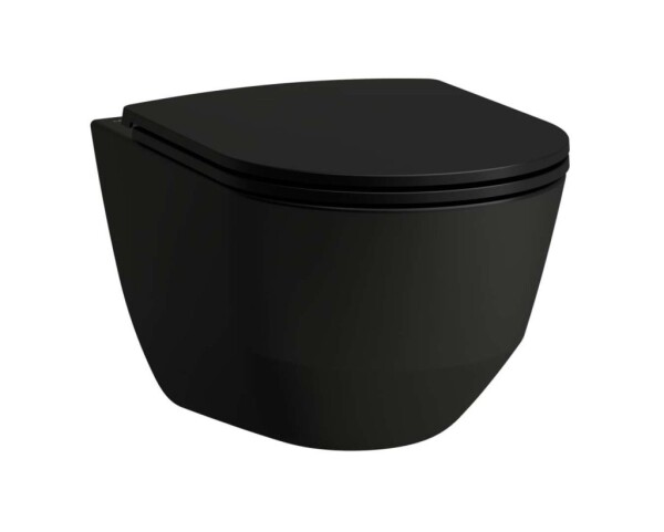 Laufen - Pro Závěsné WC, Rimless, matná černá H8209667160001