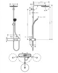 HANSGROHE - Pulsify S Sprchový set s termostatem, průměr 26 cm, 3 proudy, kartáčovaný bronz 24220140