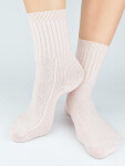 Ponožky Noviti SB142 Wool Jacquard 36-42 světle hnědá 36-42