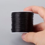 Elastická lycra - černá - ∅ 0,8 mm - 60 m - 1 ks