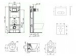 IDEAL STANDARD - ProSys Set předstěnové instalace, klozetu a sedátka Tesi, tlačítka Oleas M1, Aquablade, SoftClose, chrom mat ProSys120M SP5