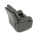 TV a relaxační křeslo s manuálním ovládáním, potah šedá látka v dekoru vintage