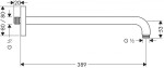 HANSGROHE - Croma Select E Sprchové rameno, délka 39 cm, chrom 27446000