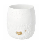 Räder Svícen na čajovou svíčku Starry Night, bílá barva, porcelán