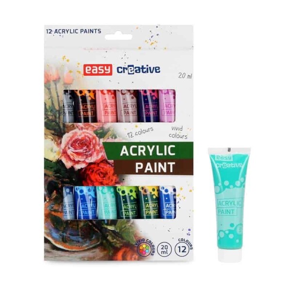 Easy Acrylic Paint sada 12 barev, 20 ml