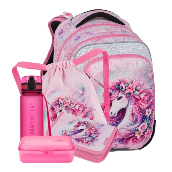 Bagmaster BETA 26 B velký školní set pro prvňáčky – jednorožec Růžová 23 l 191836