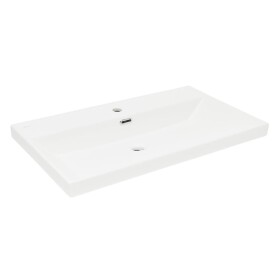 Nábytkové umyvadlo SAT B-Way 81x46,5 cm bílá matná s otvorem pro baterii uprostřed SATBW8046WM SATBW8046WM