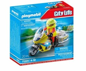 Playmobil City Life 71205 Záchranářský motocykl s blikajícím světlem