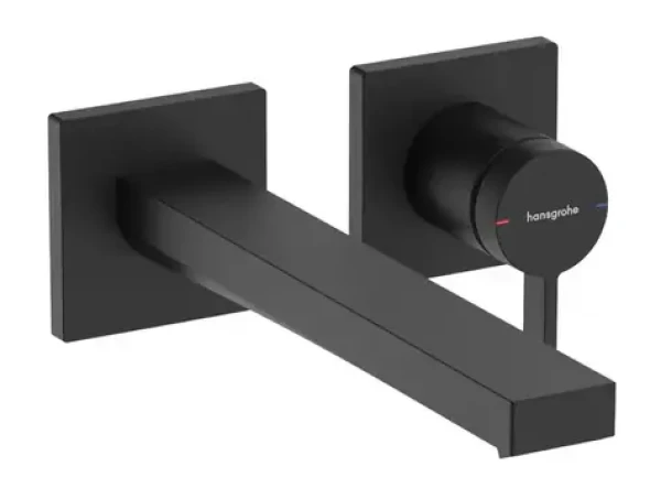 Hansgrohe Tecturis E - Umyvadlová baterie pod omítku | s výpustí | 2-otvorová instalace | EcoSmart | matná černá (73051670)