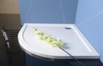 POLYSAN - SERA sprchová vanička z litého mramoru, čtvrtkruh 90x90cm, R550, bílá 41511