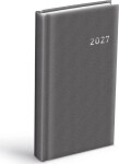 Diář 2027 D802 PVC tmavě šedý 90x170mm