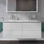 DURAVIT - L-Cube Umyvadlová skříňka 55x129x48 cm, 4 zásuvky, lesklá bílá LC625902222