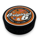 Mustang Puk NHL SCRIPT Textured Hockey Puck - Original 6