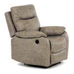 TV a relaxační křeslo s elektrickým ovládáním, potah lanýžová látka v dekoru vintage, 1 motor 240V