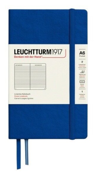 Zápisník Indigo, Pocket A6, 187l, linkovaný