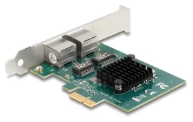 DeLock PCI Express x1 / Síťová karta / 2x Gigabit LAN RJ-45 / šedá (88206)