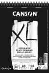 Canson XL Dessin Noir blok černých papírů A5 150g 20 listů kroužková