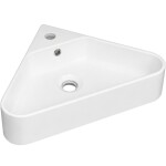 CERANO - Umývátko keramické Ava - závěsné rohové - bílá lesklá - 56x34 CER-680378