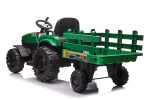 Mamido Dětský elektrický traktor s vlečkou Forest 24V 2x200W zelený