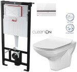 ALCADRAIN Sádromodul - předstěnový instalační systém s bílým/ chrom tlačítkem M1720-1 + WC CERSANIT CLEANON CARINA + SEDÁTKO AM101/1120 M1720-1 CA3