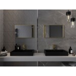 MEXEN - Loft zrcadlo 60 x 40, zlatý rám 9852-060-040-000-50