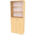 Nábytek Mikulík Skříň program sektor č.9 prosklená - hl. 43 cm Rozměry: (š x h x v): 80 x 43 x 175 cm