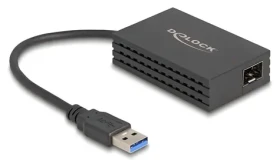 Delock Adaptér USB 3.0 na SFP černá / Síťová karta / Gigabit LAN / 1x SFP port (66463)