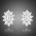 Náušnice Swarovski Elements Déborah, Bílá/čirá