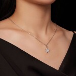 Stříbrný dvojitý náhrdelník Cristy 1 ct MOISSANITE + CERTIFIKÁT, Stříbrná 40 cm + 5 cm (prodloužení) certifikát GRA, hadřík na čištění stříbra, dárková krabička