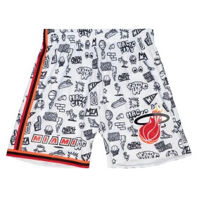 Mitchell & Ness Pánské kraťasy Miami Heat NBA Doodle Swingman Shorts Velikost: XL
