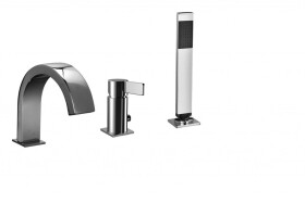 PAFFONI - Rock Baterie na okraj vany, 3-otvorová instalace, chrom RO040CR