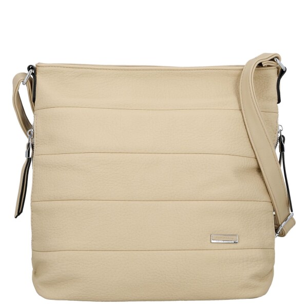 Trendy dámská koženková crossbody kabelka Alena, krémová