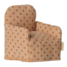 Maileg Křeslo pro myšky Maileg Dots, oranžová barva, textil