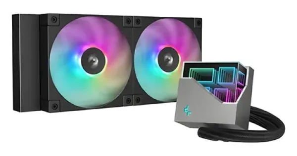 DeepCool LT240 ARGB černá / Vodní chlazení CPU / AIO / 240 mm / LGA1700 / AM4 / AM5 (R-LT240-BKAMNC-G-1)