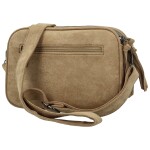 Stylová dámská koženková crossbody kabelka Ariona, khaki