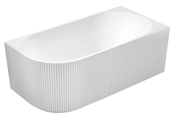 AQUALINE - TIBERA STRIP R rohová stojící vana, 150x75cm, bílá E1037G