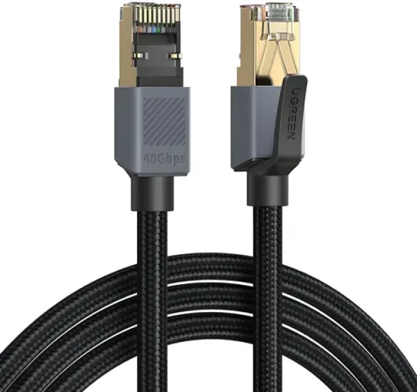 Ugreen NW343 černá / Síťový kabel / Cat.8 / F/FTP / RJ45-RJ45 / 1m (95932)