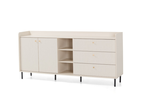 Komoda Grande GR4 Barva korpusu + barva dveří: Pískově béžová (hladké + struktura)