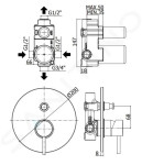 PAFFONI - Stick Baterie pod omítku pro 2 spotřebiče s tělesem, nerez SK015ST