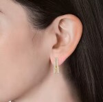 Elenys pozlacené náušnice s krystaly Swarovski® 18K růžové zlato