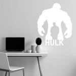 Samolepka Hulk silueta Barva: šedá, Velikost: 100 x 121 cm