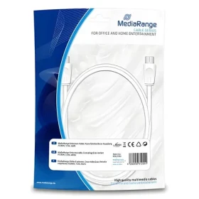 MediaRange bílá / Anténní kabel / Koax vidlice - Koax zásuvka / 75 Ohm / 1,5 m (MRCS162)
